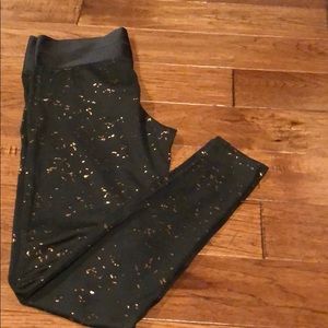 Champion green and gold leggings